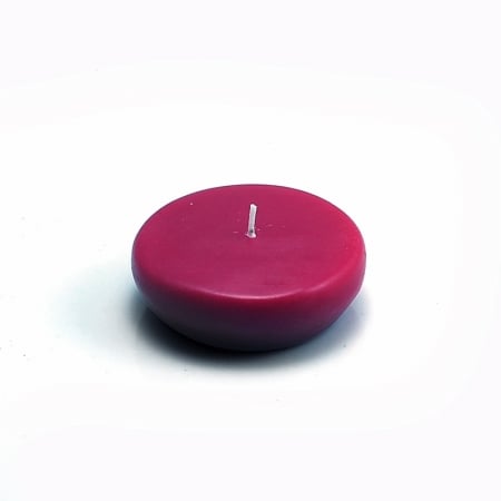 CFZ-031_2 2 1-4 in. Burgundy Floating Candles -24pc-Box - Pack of 2