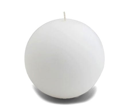 Picture of Zest Candle CBZ-025 4 in. White Ball Candles -2pc-Box