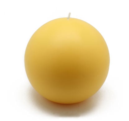Picture of Zest Candle CBZ-028 4 in. Yellow Ball Candles -2pc-Box