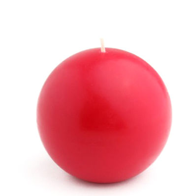 Picture of Zest Candle CBZ-030 4 in. Red Ball Candles -2pc-Box