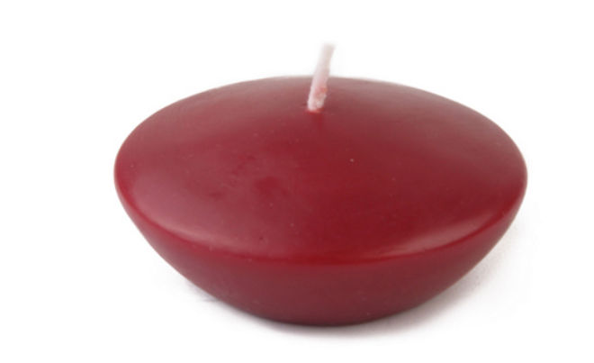 Picture of Zest Candle CFZ-053 3 in. Burgundy Floating Candles -12pc-Box