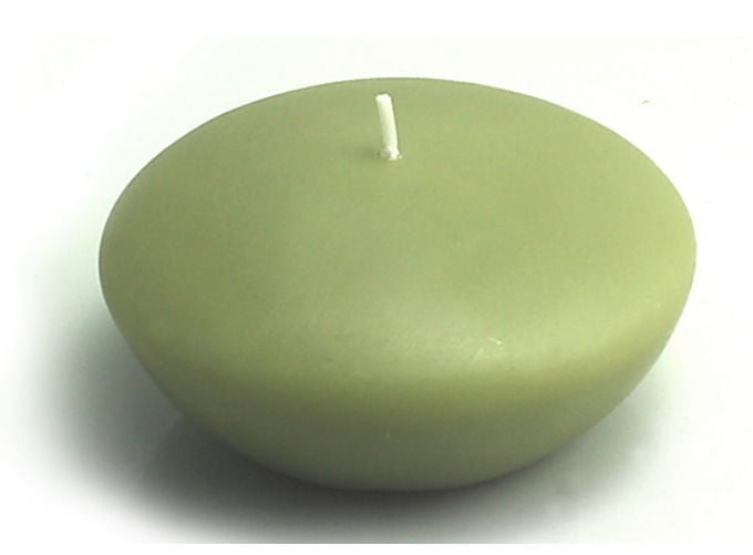 Picture of Zest Candle CFZ-059 3 in. Sage Green Floating Candles -12pc-Box