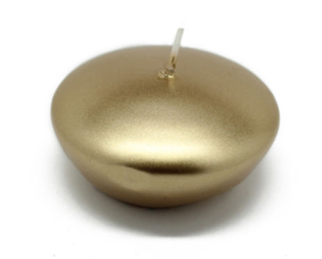 Picture of Zest Candle CFZ-065 3 in. Metallic Gold Floating Candles -12pc-Box