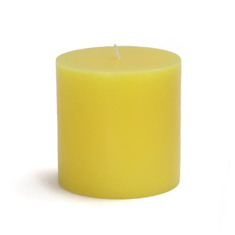 Picture of Zest Candle CPZ-074-12 3 x 3 in. Yellow Pillar Candles -12pcs-Case- Bulk