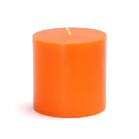 Picture of Zest Candle CPZ-075-12 3 x 3 in. Orange Pillar Candles -12pcs-Case- Bulk