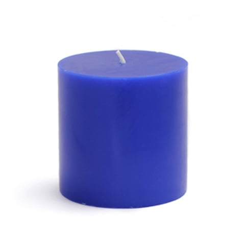 Picture of Zest Candle CPZ-077-12 3 x 3 in. Blue Pillar Candles -12pcs-Case- Bulk