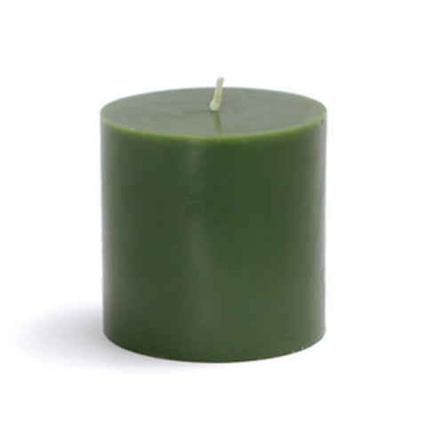 Picture of Zest Candle CPZ-079-12 3 x 3 in. Hunter Green Pillar Candles -12pcs-Case- Bulk