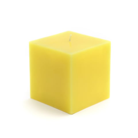 Picture of Zest Candle CPZ-129-12 3 x 3 in. Yellow Square Pillar Candles -12pcs-Case- Bulk