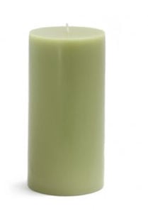 Picture of Zest Candle CPZ-089-12 3 x 6 in. Sage Green Pillar Candles-12pcs-Case - Bulk