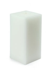 Picture of Zest Candle CPZ-138-12 3 x 6 in. White Square Pillar Candle -12pcs-Case - Bulk