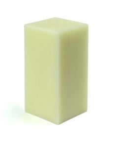 Picture of Zest Candle CPZ-139-12 3 x 6 in. Ivory Square Pillar Candle -12pcs-Case - Bulk