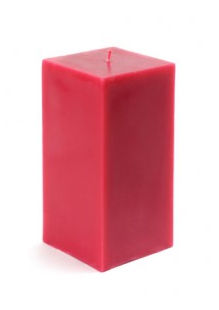 Picture of Zest Candle CPZ-140-12 3 x 6 in. Red Square Pillar Candle -12pcs-Case - Bulk