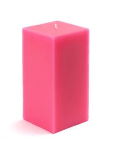 Picture of Zest Candle CPZ-143-12 3 x 6 in. Hot Pink Square Pillar Candle -12pcs-Case - Bulk