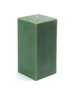 Picture of Zest Candle CPZ-145-12 3 x 6 in. Hunter Green Square Pillar Candle -12pcs-Case - Bulk