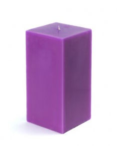 Picture of Zest Candle CPZ-146-12 3 x 6 in. Purple Square Pillar Candle -12pcs-Case - Bulk