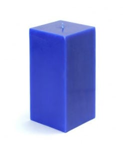 Picture of Zest Candle CPZ-147-12 3 x 6 in. Blue Square Pillar Candle -12pcs-Case - Bulk