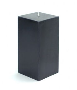 Picture of Zest Candle CPZ-148-12 3 x 6 in. Black Square Pillar Candle -12pcs-Case - Bulk