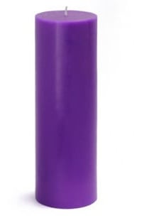 Picture of Zest Candle CPZ-102-12 3 x 9 in. Purple Pillar Candles -12pcs-Case - Bulk