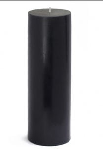 Picture of Zest Candle CPZ-103-12 3 x 9 in. Black Pillar Candles -12pcs-Case - Bulk