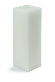 Picture of Zest Candle CPZ-151-12 3 x 9 in. White Square Pillar Candle -12pcs-Case - Bulk