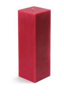 Picture of Zest Candle CPZ-153-12 3 x 9 in. Red Square Pillar Candle -12pcs-Case - Bulk