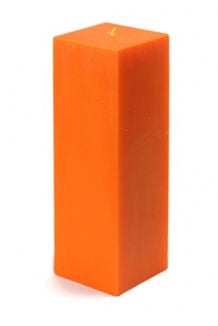 Picture of Zest Candle CPZ-154-12 3 x 9 in. Orange Square Pillar Candle -12pcs-Case - Bulk