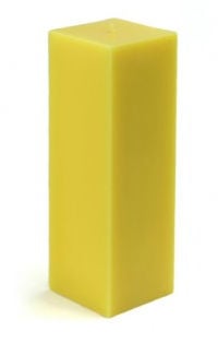 Picture of Zest Candle CPZ-155-12 3 x 9 in. Yellow Square Pillar Candle -12pcs-Case - Bulk