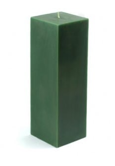Picture of Zest Candle CPZ-158-12 3 x 9 in. Hunter Green Square Pillar Candle -12pcs-Case - Bulk