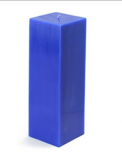 Picture of Zest Candle CPZ-160-12 3 x 9 in. Blue Square Pillar Candle -12pcs-Case - Bulk