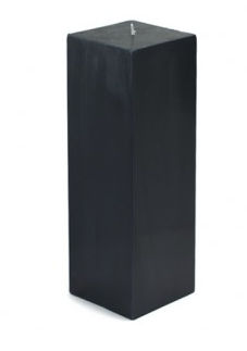 Picture of Zest Candle CPZ-161-12 3 x 9 in. Black Square Pillar Candle -12pcs-Case - Bulk