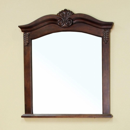 Picture of Bellaterra Home 202016A-MIRROR Solid wood frame mirror-Medium Walnut