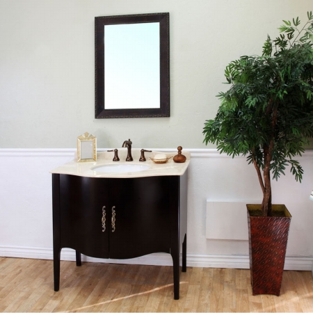 36.6 in Single sink vanity-wood-Espresso