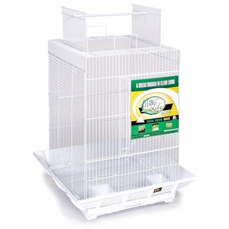 Picture of Prevue Hendryx PP-851G-W Clean Life Play Top Bird Cage - Green & White