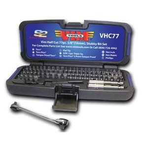 77 Piece Half Cut Stubby Bit Set