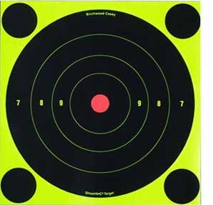 Picture of Birchwood Casey BC-TQ4-6 Birchwood Casey Shoot - N - C Targets  8 in.  Bullseye  6 Targets  plus  24 Pasters