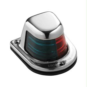 Picture of Attwood 1-Mile Deck Mount  Bi-Color Red/Green Combo Sidelight - 12V - Stainless Steel Housing