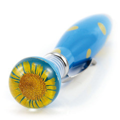 Picture of Ed Speldy East FPN224 Real Flower Pen Yellow Daisy - Blue