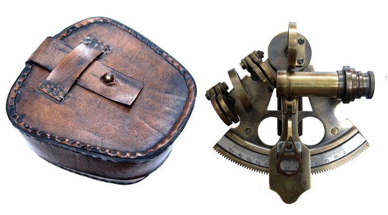 Picture of Old Modern Handicrafts ND015 Nautical Sextant in leather case - Small