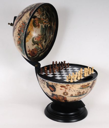 Picture of Old Modern Handicrafts NG015 White Globe 13 inches with chess holder