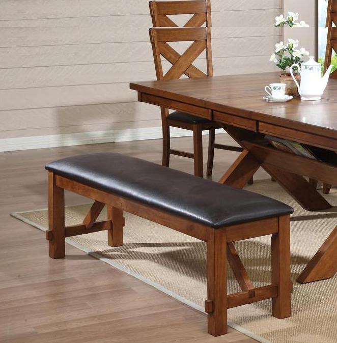 Picture of Acme Furniture Industry 70004 Appollo Dining Bench in Distressed Oak