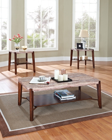 Acme Furniture Industry 80085 Nadav Faux Marble Top 3 Pieces Coffee-End Table Set