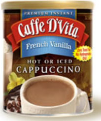 Picture of Caffe DVita F-DV-1C-06-FRVA-NU French Vanilla Cappuccino 6 1lb canisters