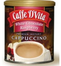 Picture of Caffe DVita F-DV-1C-06-RASB-21 Raspberry White Chocolate Cappuccino 6 1lb canisters