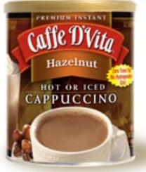 Picture of Caffe DVita F-DV-1C-06-HZNT-NU Hazelnut Cappuccino 6 1lb canisters