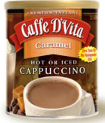 Picture of Caffe DVita F-DV-1C-06-CARM-NU Caramel Cappuccino 6 1lb canisters