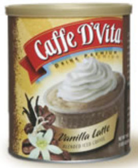 Picture of Caffe DVita F-DV-1C-06-VANI-IC Vanilla Latte Blended Iced Coffee 6 1lb canisters