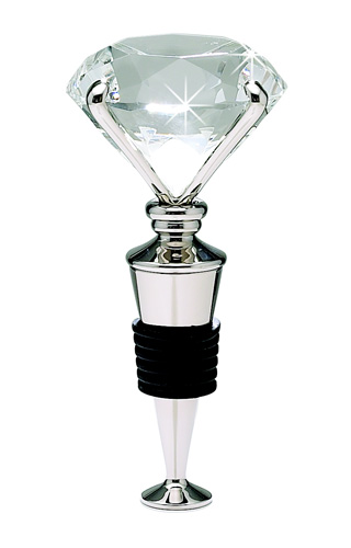 Picture of Creative Gifts International 004047 Clear Diamond Optic Bottle Stopper