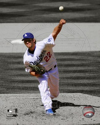Picture of Posterazzi PFSAAOU03001 Clayton Kershaw 2012 Spotlight Action Photo Print -8.00 x 10.00