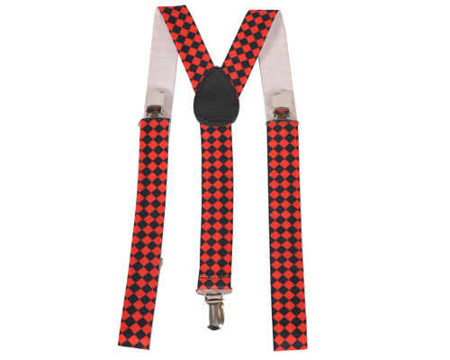 Picture of Dress Up America 601-W Wide Diamond Checkerboard Suspenders