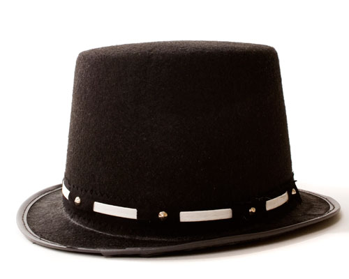 Tuxedo Top Hat with Silver Trim - Size Kids